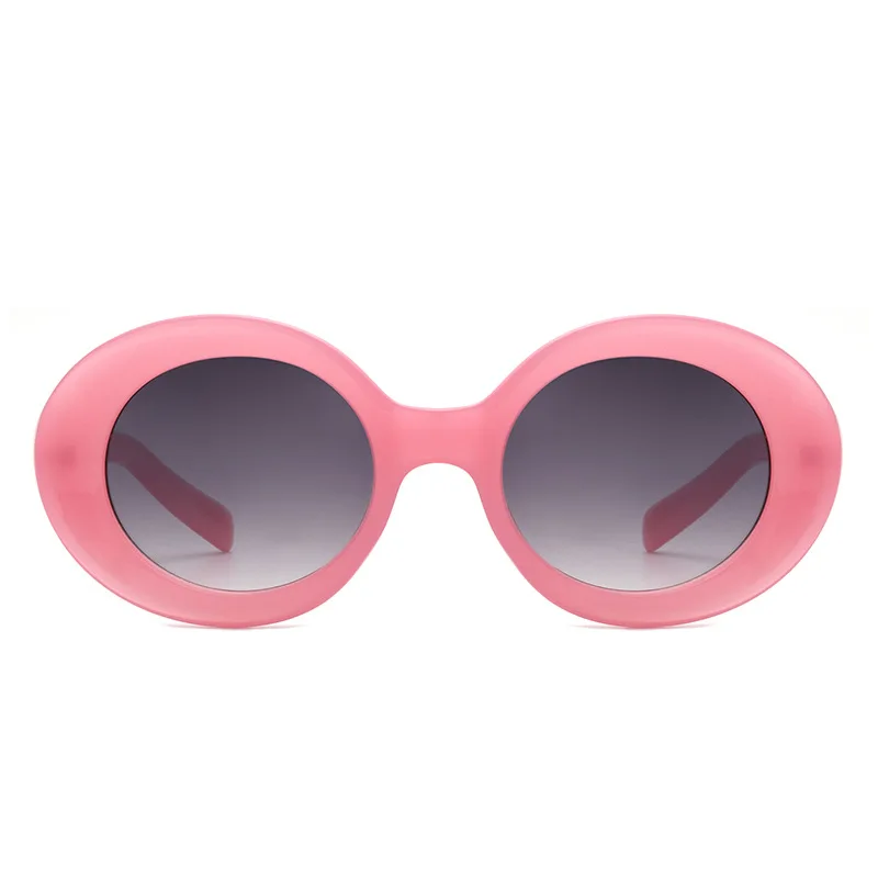 

1231 pink lunette de soleil new arrival designer sunglasses women plastic round wholesale shades sunglass