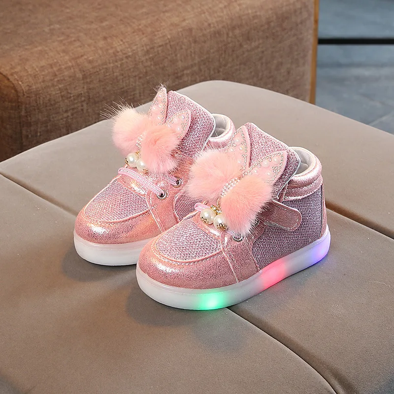 

2021 New Year And Autumn LED Lights Children's Luminous Shoes Girls Colorful Diamond Shoes With Lights, Picture