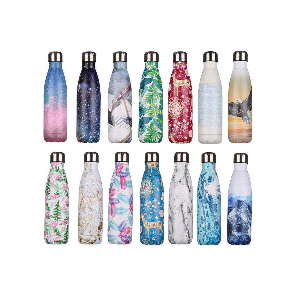 

17oz New Design BPA Free Tumbler Stainless Steel Double Wall Insulated Metal Water Bottle Leak Proof Stocked 500ml Vacuum Flask, Multiple colors