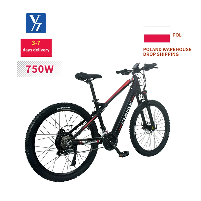 Eu warehouse fast delivery 27.5" inch electric bike full suspension fat tire e bike 750W 48V 13.6AH ebike electric bicycle