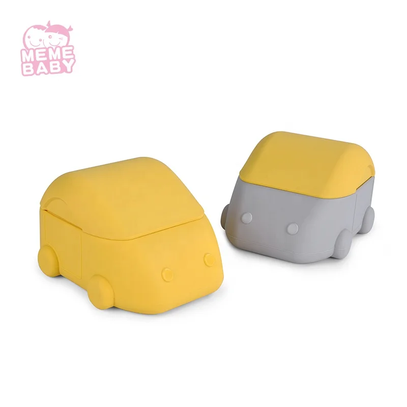 

New Soups Chinese Feeding Eco Friendly Custom Wholesale Car Shape Silicone Bowls Dinnerware Lid For Baby Infant Toddler Kid, Yellow, grey, customized