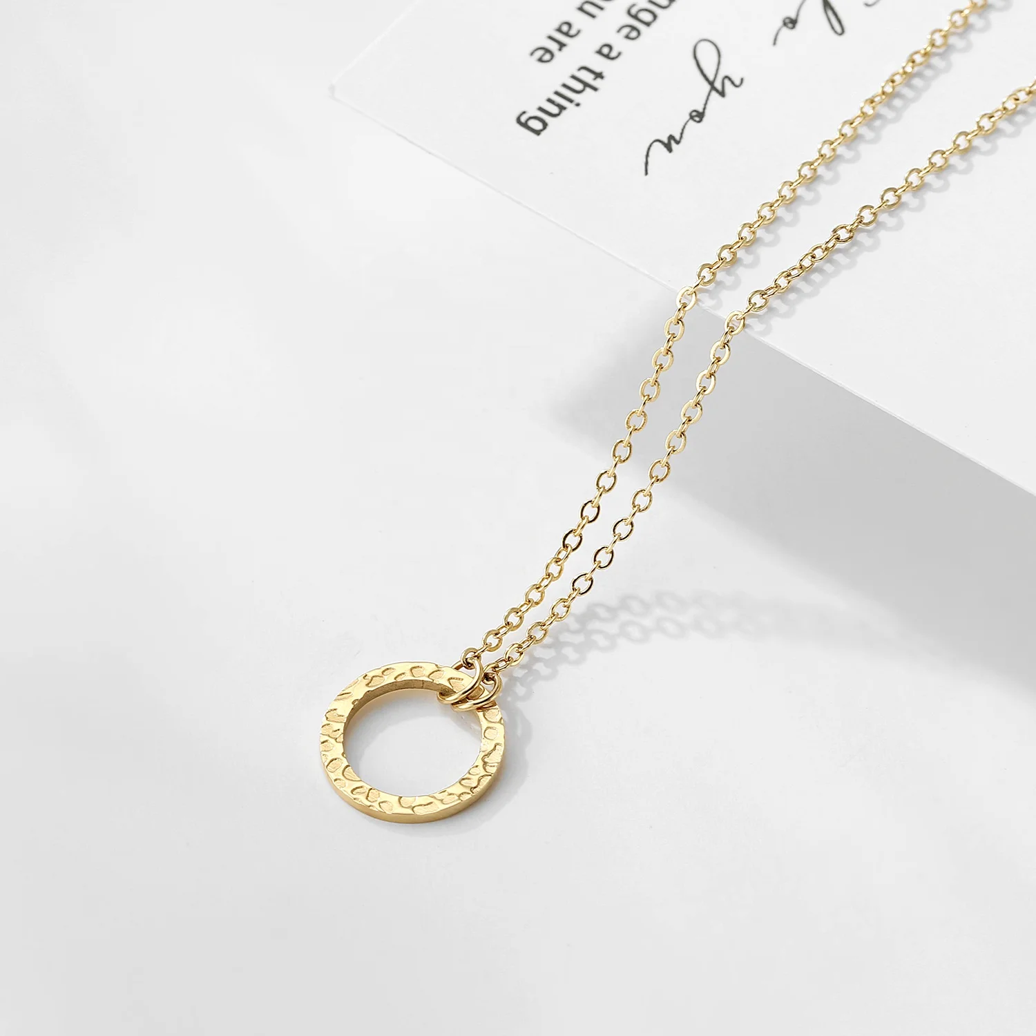 eManco New Moon Circle Necklac
