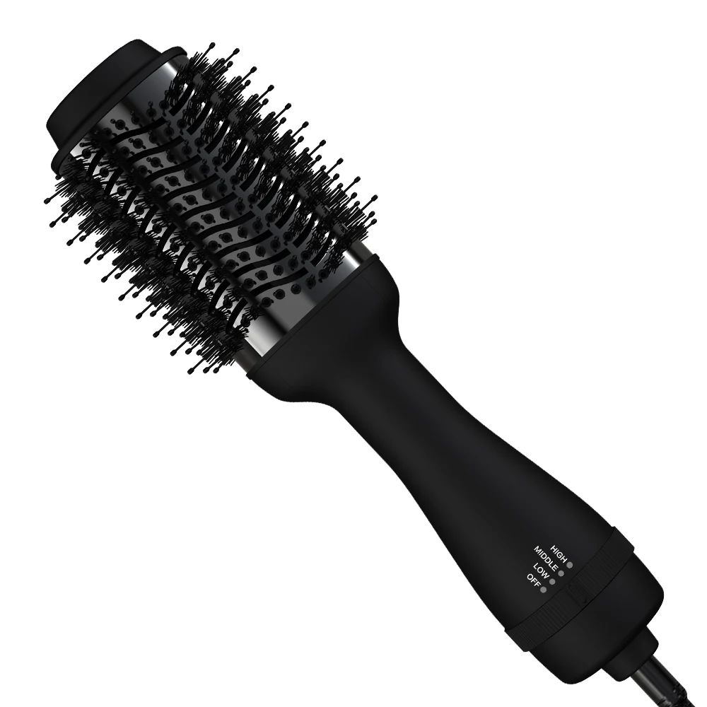 

Drop Shipping Professional Negative Lon Hair Dryer Brush Rubber Hair Straightener For straightening and curling