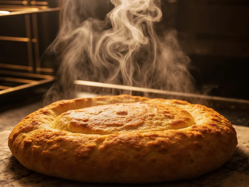 Reviving stale bread in oven with steam technique