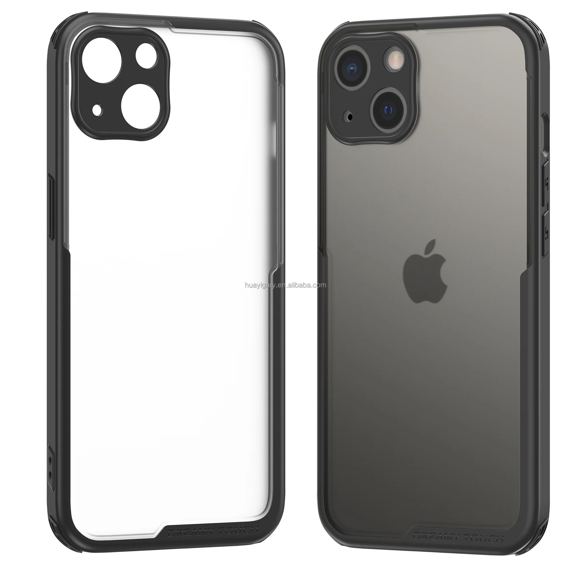 

High quality Clear Transparent TPU+PC Hard Phone Case for iphone 13 Anti-Shock impact Mobile phone case for iphone 12