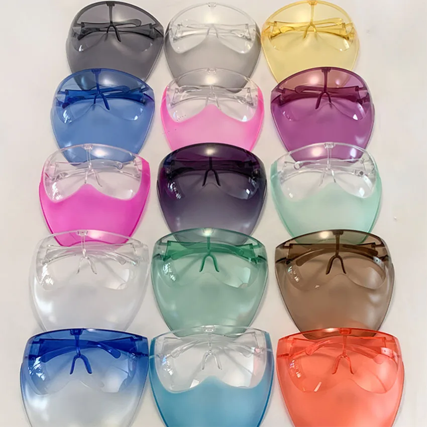 

2021 antifog claer protective plastic faceshield sunglasses face shield, Color face shield