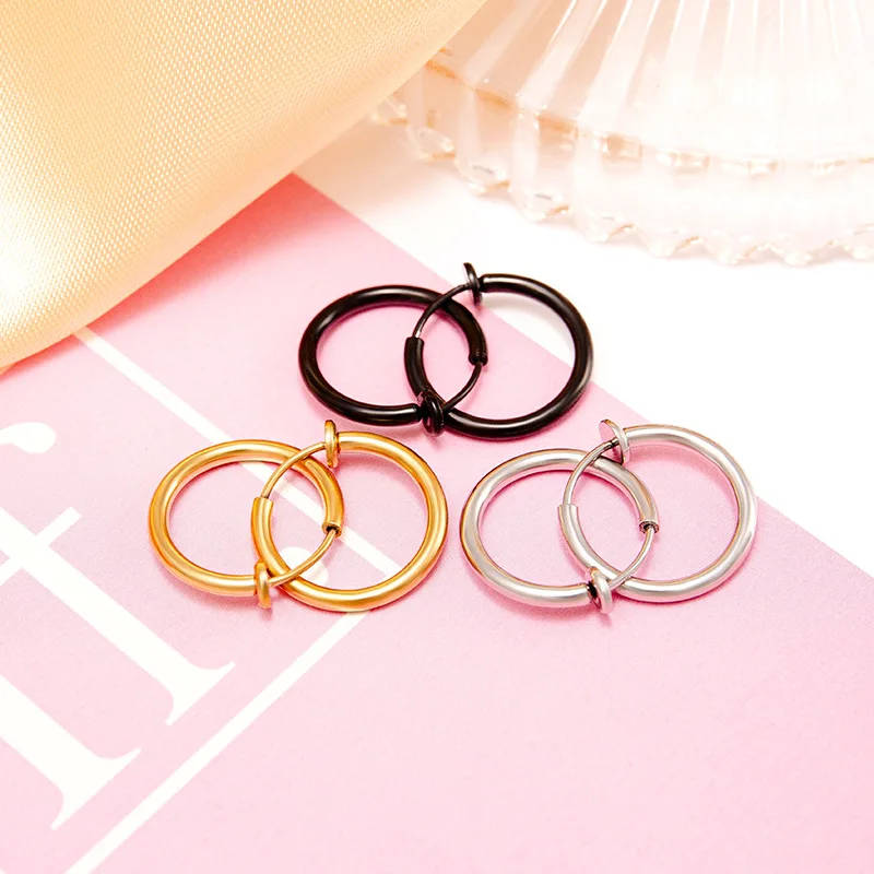 

Captive Bead Ring Ear Hoop Cartilalge Piercing Ring 2021 Fashion Body Jewelry Gold Plated Cute Nose Rings Surgical Steel, Gold, silver
