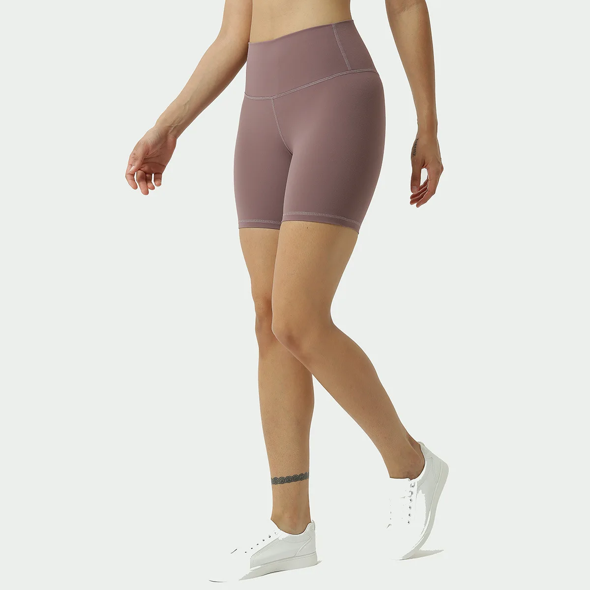 

Simple Solid Color Women Fitness High Waisted Leggings Althetic Yoga Short Pants Tight