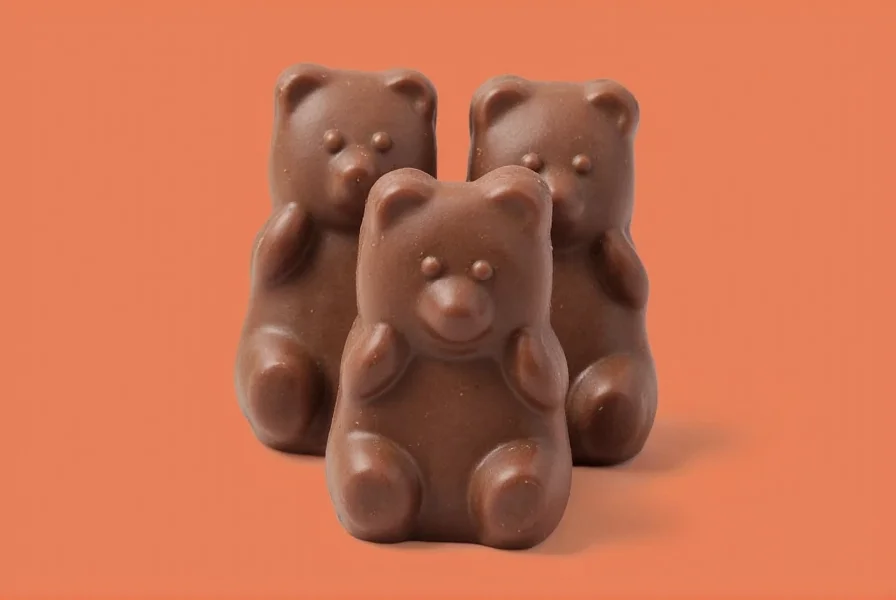 Step-by-step preparation of homemade chocolate covered cinnamon bears showing dipping process