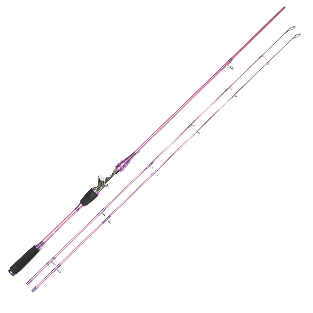 

Selco saltwater 2.1M 2 Action tip 3 section Carbon fiber Medium light Medium Heavy casting rod Fishing rod casting, Pink