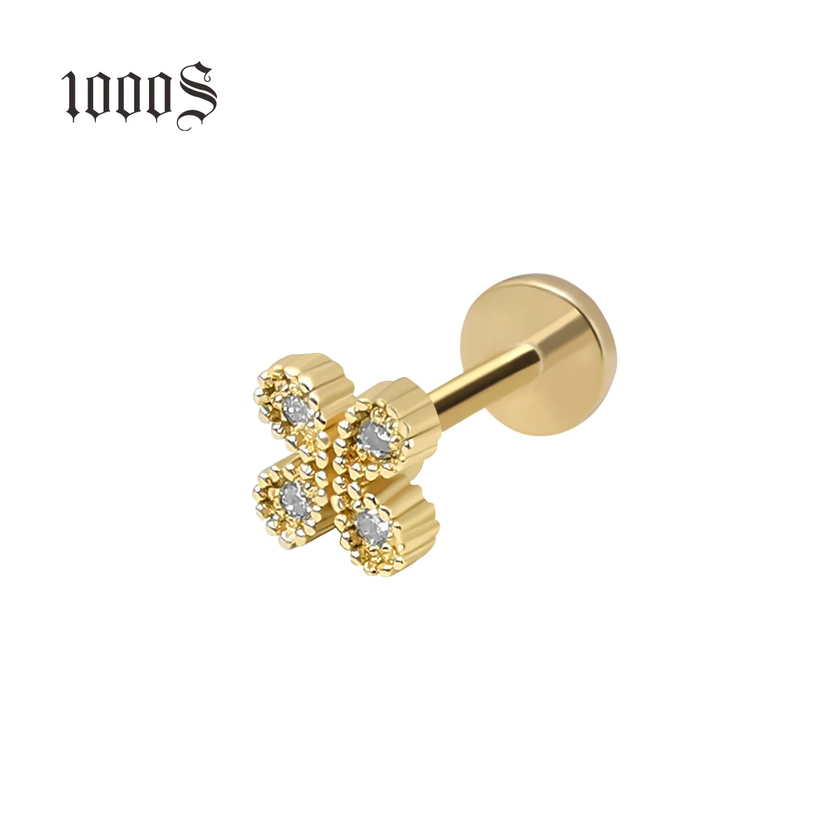 

1000S Fine Jewelry 14k Real Gold Earrings Popular Ture Gold Jewelry 14K Real gold With Diamonds Earrings For Lady Gift