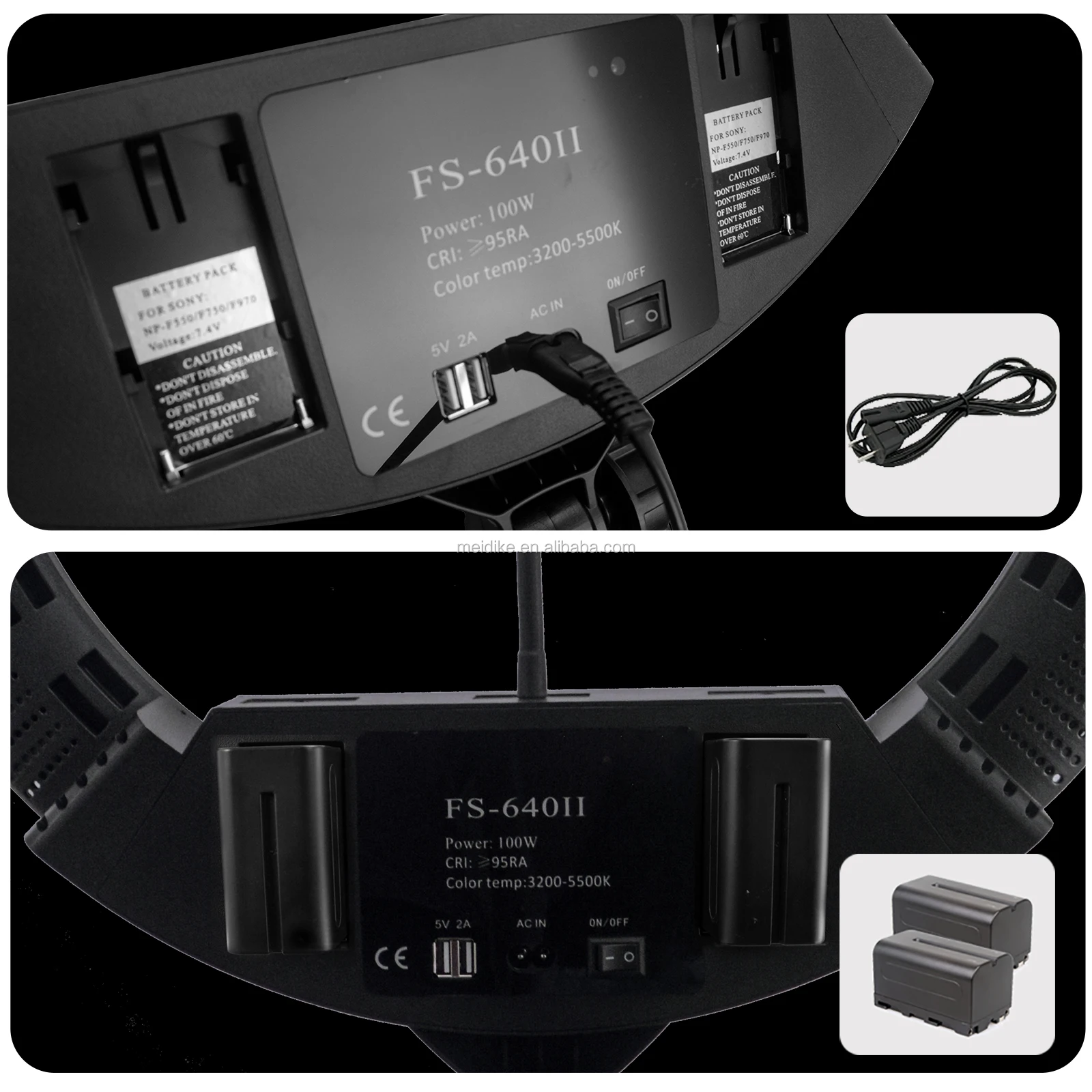 Battery power! Yidoblo 22 Inch Ring Light 3200-5600K Led Ring Lamp With Remote Photographic Light