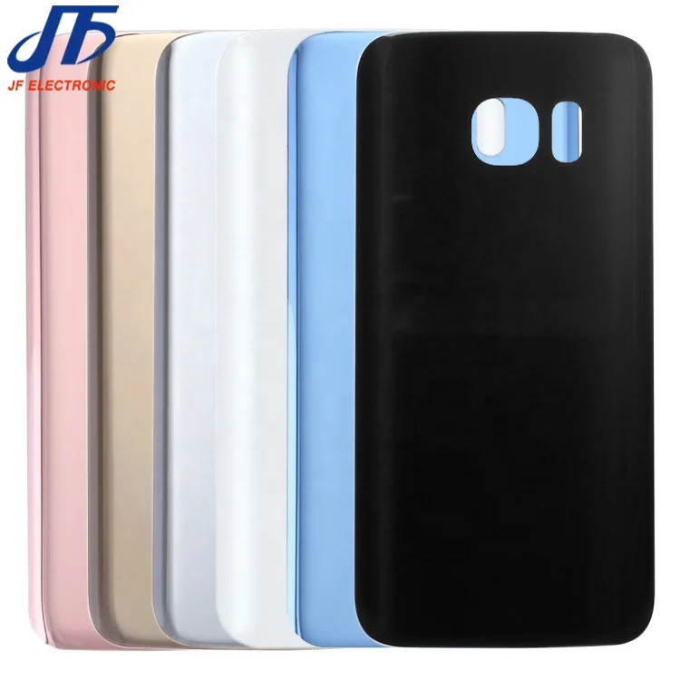 

Back Glass Cover replacement For Samsung galaxy S7 G930 S7 Edge G935 Rear Housing Battery Door Case with Adhesive, Black white gold silver pink blue