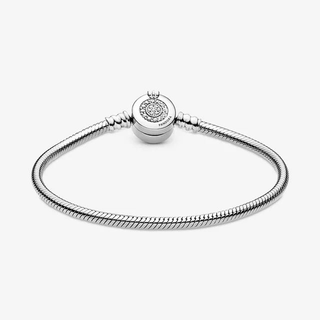 

925 Silver Pandora Ladies Crown Snake Chain Bracelet Bracelet Yellow Gold Rose Gold Fine Jewelry