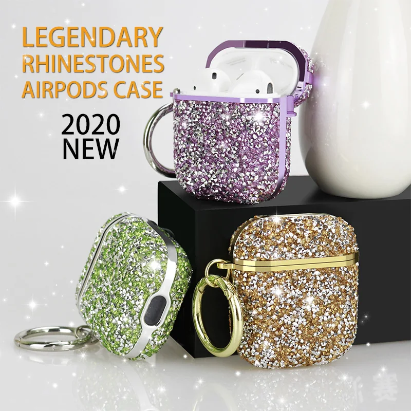 

New Bling Bling Full Diamond Earphone Cover For Airpod Pro Case 2021 Luxury, Designers For Airpods Case