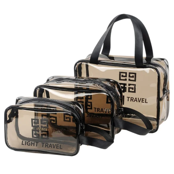 

OEM Logos Travel Portable Waterproof Transparent PVC Cosmetic Storage Bags ZGJ-0101