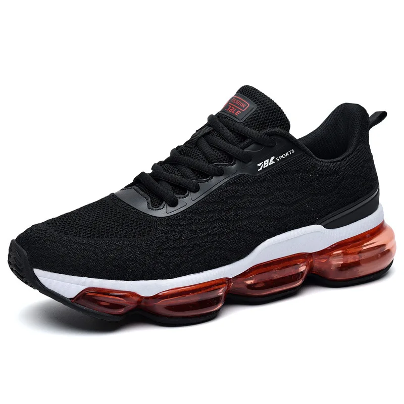 

2021New full palm air cushion shoes breathable fly woven fabric running shoes shock absorption fitness men's tide shoes, Customized color