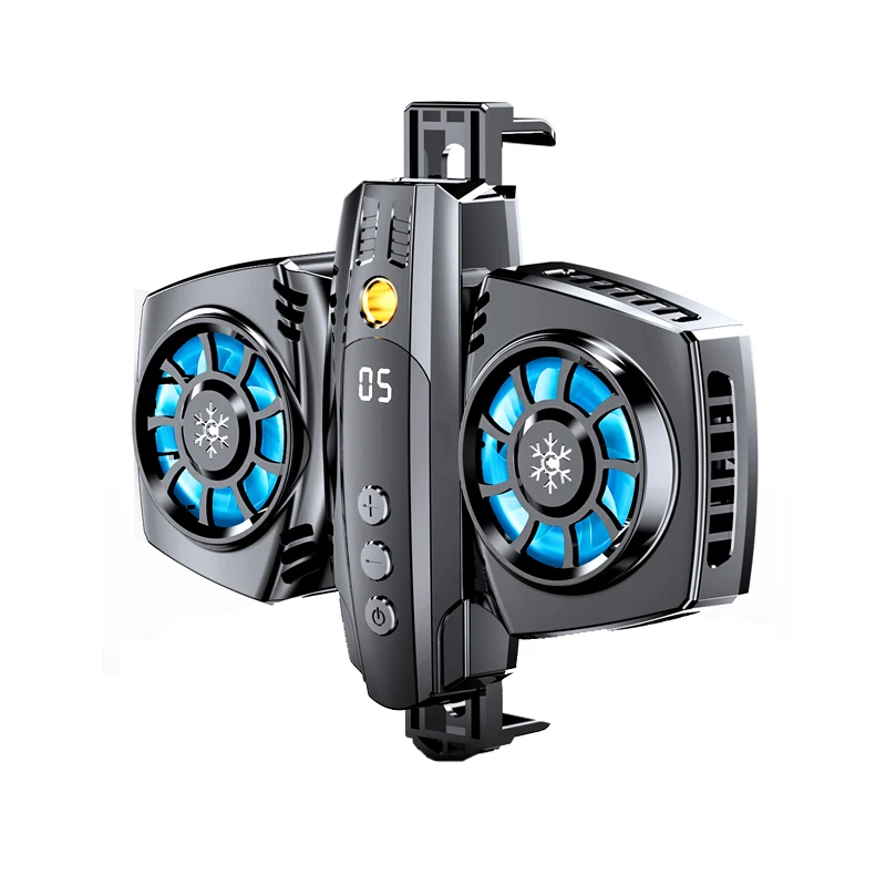 

Mobile Phone Radiator with Fan,Charging Function Cooler Phone Holder Clamp Fast Cooling Gadgets Game Live Broadcast Cooler
