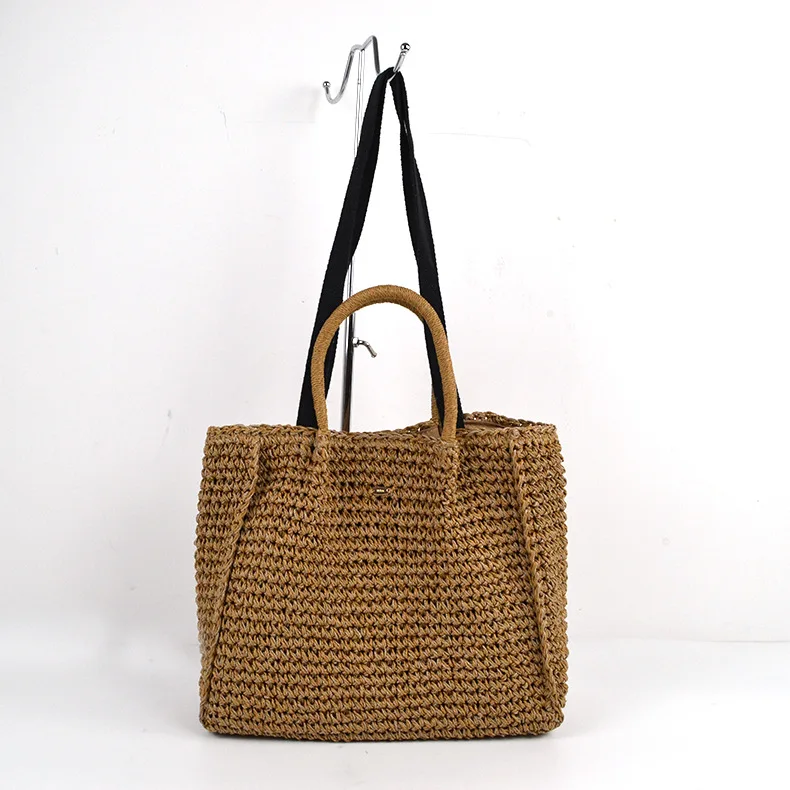 

Wholesale single shoulder straw beach bag bucket 2021 ladies fashion handbags, Customized color