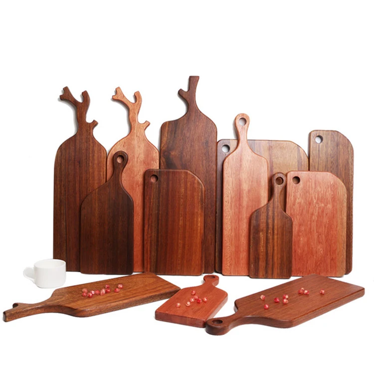 

Luxury Natural Black Large Kitchen Accessories Walnut Wood Cutting Boards for Gift Crafts