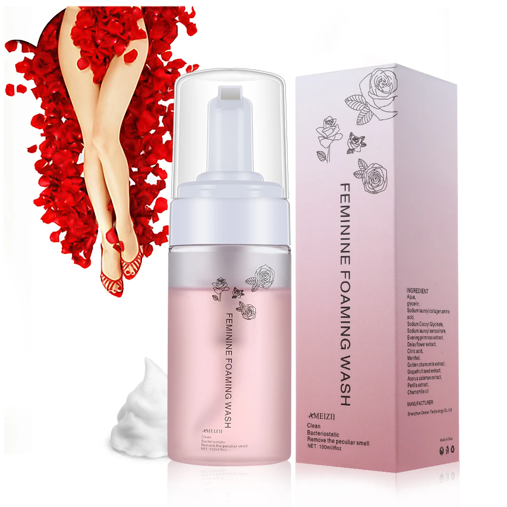 

Private Label Feminine Foaming Wash Chamomile Rose Yoni herbal wash Vagina Cleansing Care Deodorant Mousse Intimate Wash Care