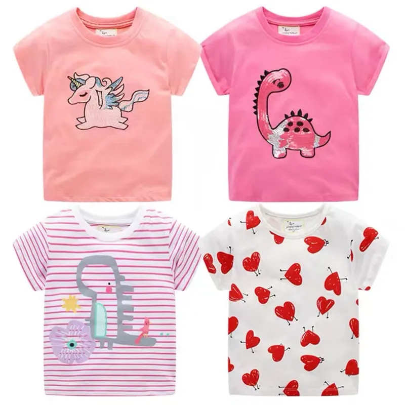 

2020 Shirts Tshirts Kids Hot Sale Custom Soft 100 Cotton Girls T Shirts High Quality