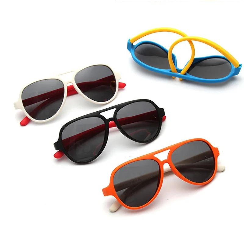 

New Style Children's Wholesale Kids Sunglasses Silica Gel Fashion Polarized Toad Mirror Children's Trendy Sunglasses, 16 colors