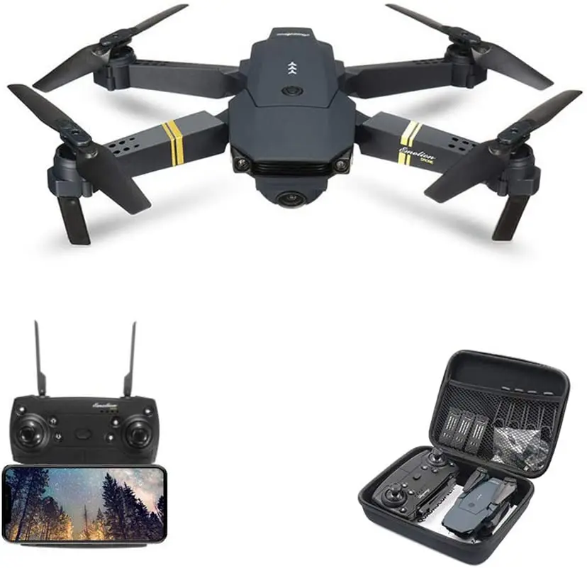 

WIFI FPV 1080P/720P/480P Camera Hight Hold Mode Foldable Arm RC Quadcopter rc drone toy E58, Black white gray