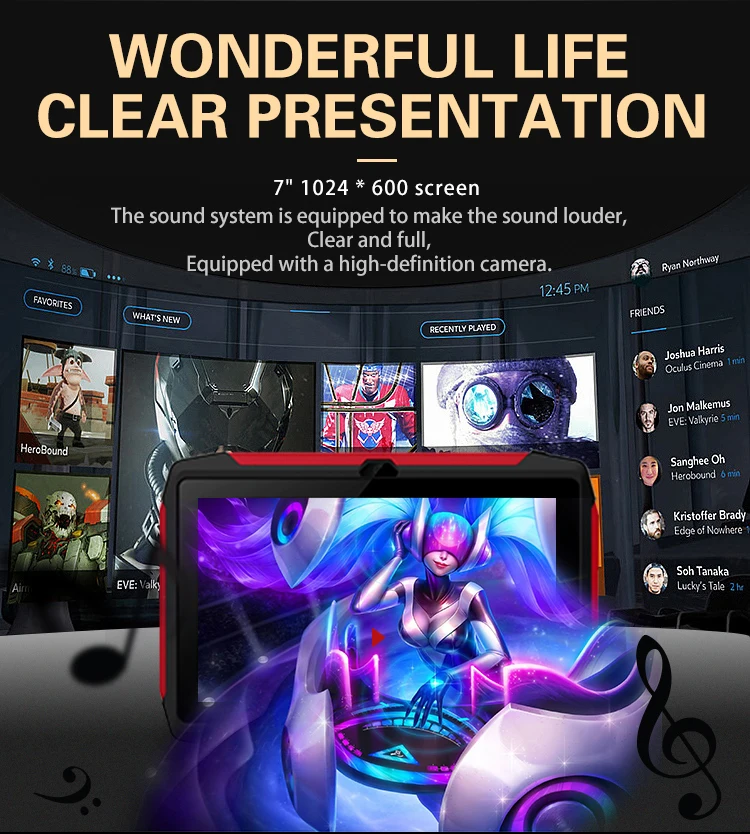 New Design Q98 Kids Children Baby All Winner Learning Games Educational Wifi Android Pc Tab Tablet For Kids 