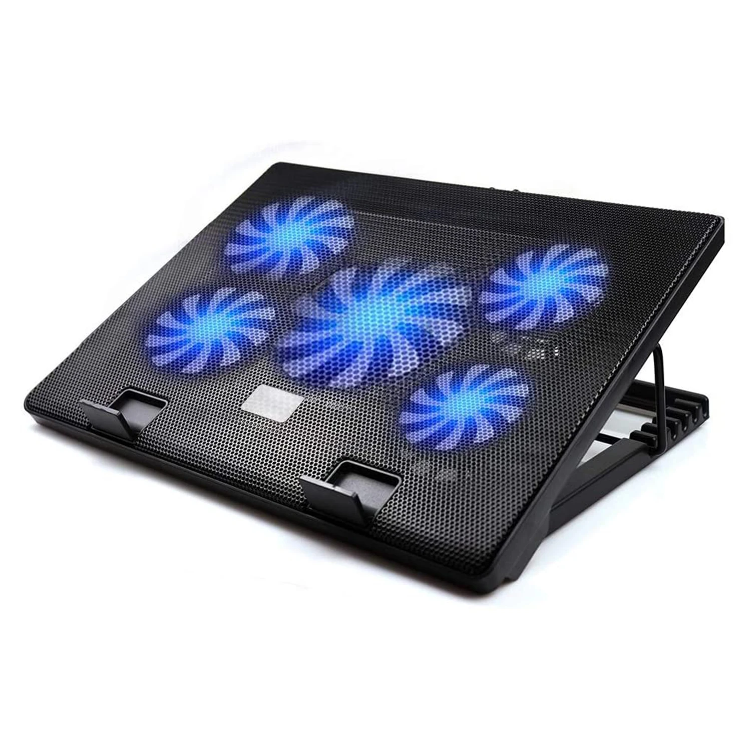 

NUOXI 5 Quiet Fans Led Lights Foldable Height Adjustable Notebook Cooler Laptop Cooling Pad