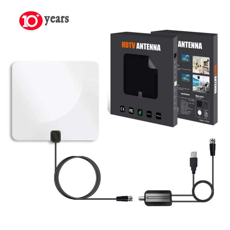 

Wholesale Compatible 1080P 4K Smart TVs and All Older TVs Digital Antenna Indoor Antenna TV for Easy Install Connects, White