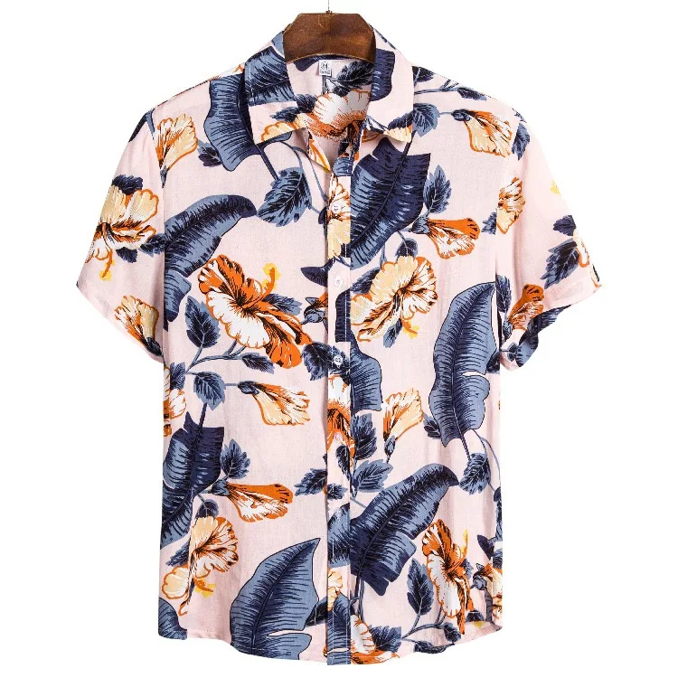 

Wholesale Custom Design Printing Stock Men's Hawaiian Shirts With Cheap Price