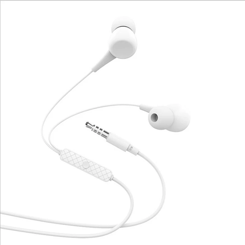 

PUJIMAX Wholesale 3.5mm Wired Earphone In Ear Headset Headphone For Sport Music Earphones, White/ black