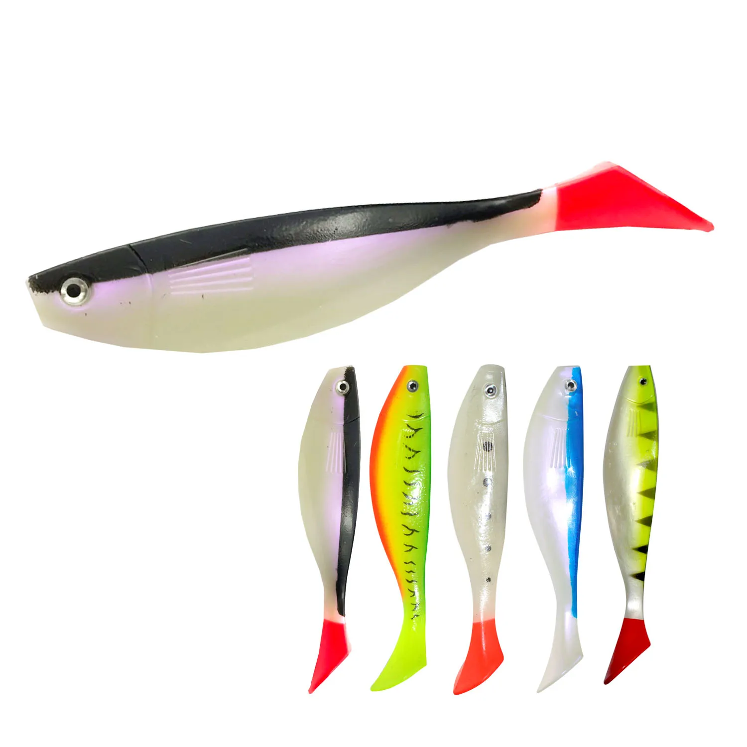 

Deep sea big bait bionic fish large lengthened soft fish T-tail fish Nanyou sea16cm 27g Plastic Soft Baits, Various