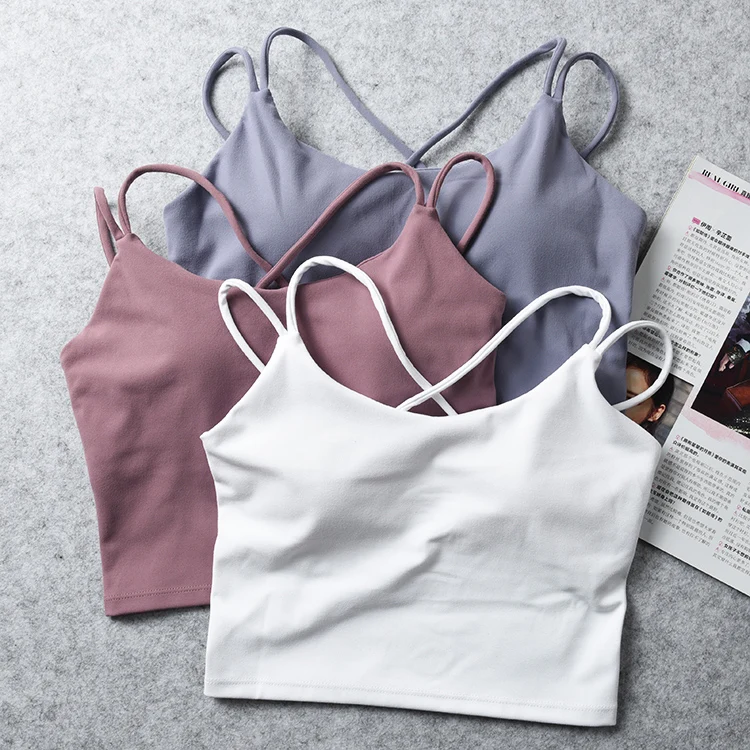 

Sanzhi New Custom Logo Workout Training Yoga Bra White Workout Fitness Adjustable Sports Bra, Customized color