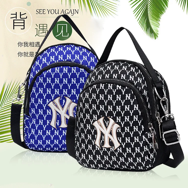 

Hot new style backpack NY retro men and women 2021 Spring presbyopic messenger bag in high quality, As picture color