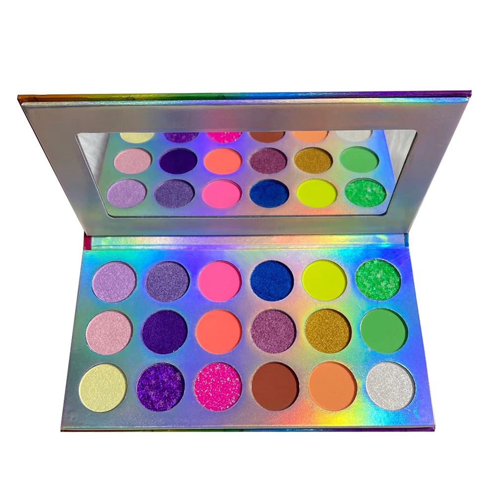 

Wholesale OEM Colorful Best Cosmetics No Brand Eyeshadow Palette Smoky 18 Color Private Label Makeup Eye Shadow Palette