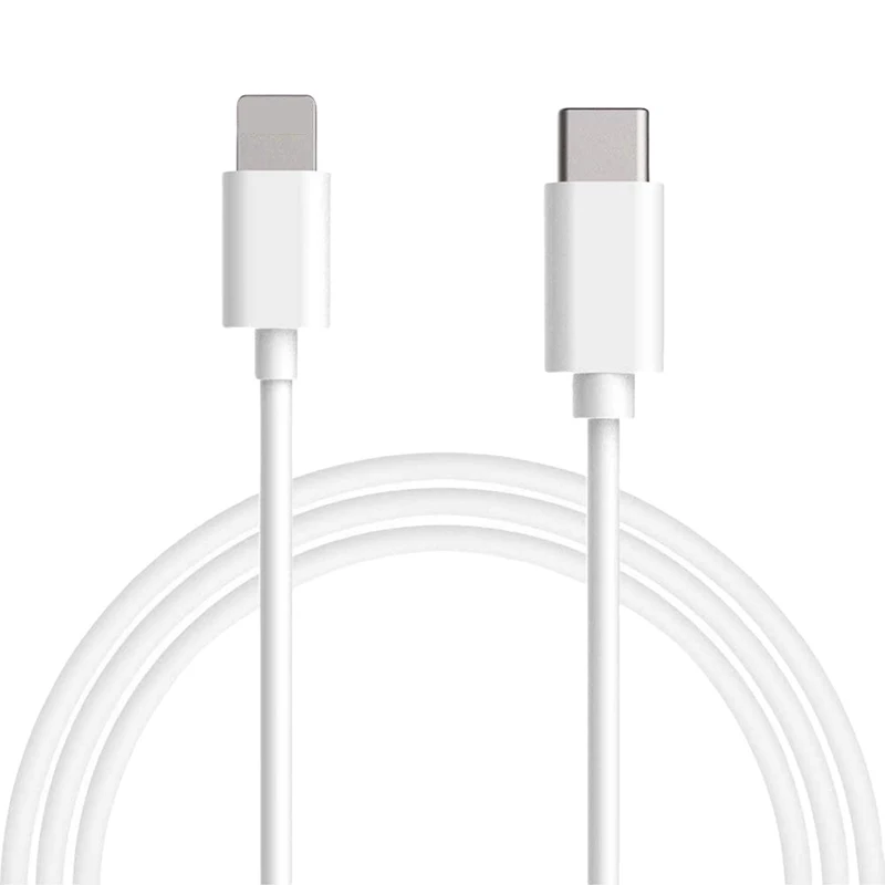 

For iPhone 11 PD USB-C cable charger 18W fast charging USB C cable for iphone 12 mobile phone data wire, White pvc cable c