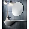 Unique shape bathroom wash hand basin special wall hung solid surface washbasin design