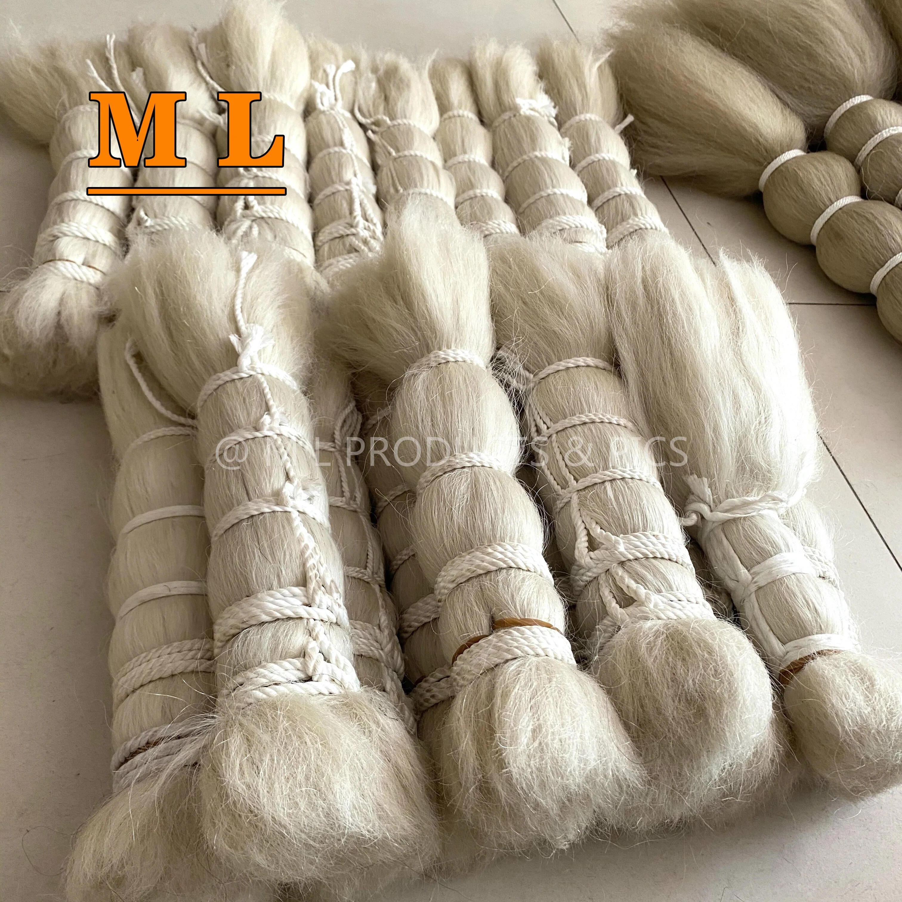 

100% washed clean yak body hair yak tail hair natural white color, Natural white color/good white color