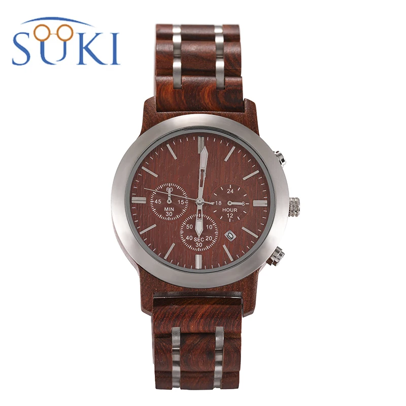 

Multifunctional watch wood watch high-end atmosphere watch men and women the same style
