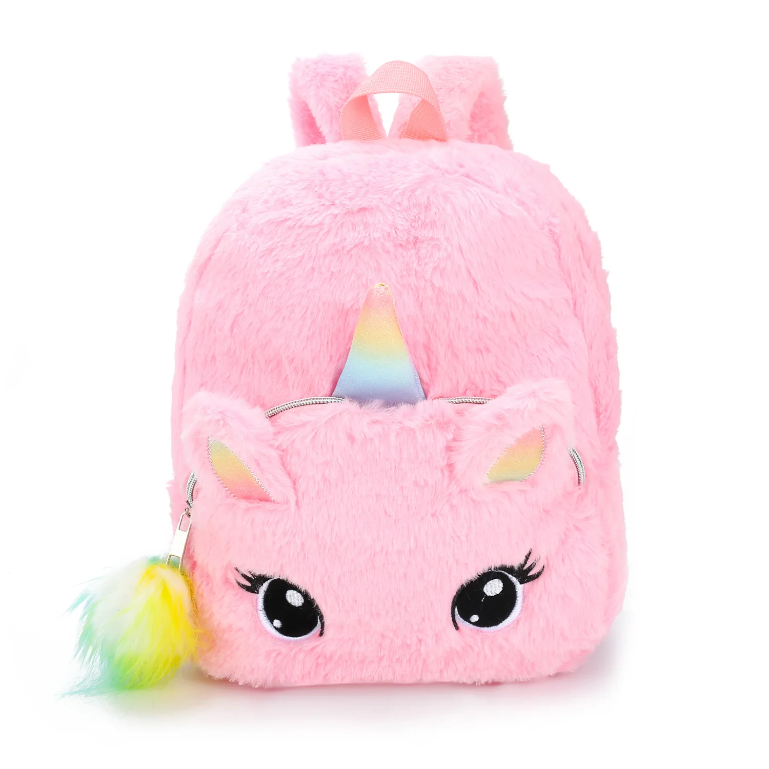 

small cartoon preschool bags unicorn bookbags blue girl unicorn color plush school bag mini pink unicorn plush backpack children, Pink/green/white