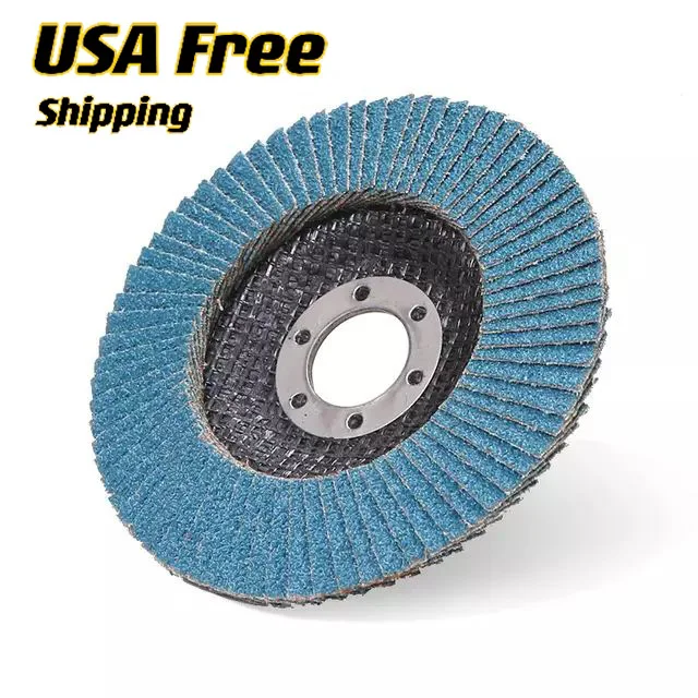 

USA Warehouse Shipping Within 24h 10 Pack Zirconia Flap Disc 4-1/2 x 7/8" 40 60 80 120 Grit, Blue