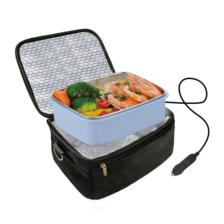 

Factory Customization Food Warmer 12V Lunch Bag Portable Car Heat Lunch Box Electric Food Thermal Cooler Bag for Work Picnic, As show