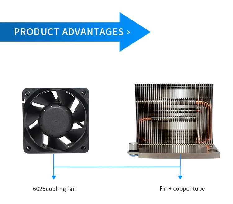 2u Height 3647 Cpu Cooler 4 Heat Pipe Heatsink Server Workstation Fan