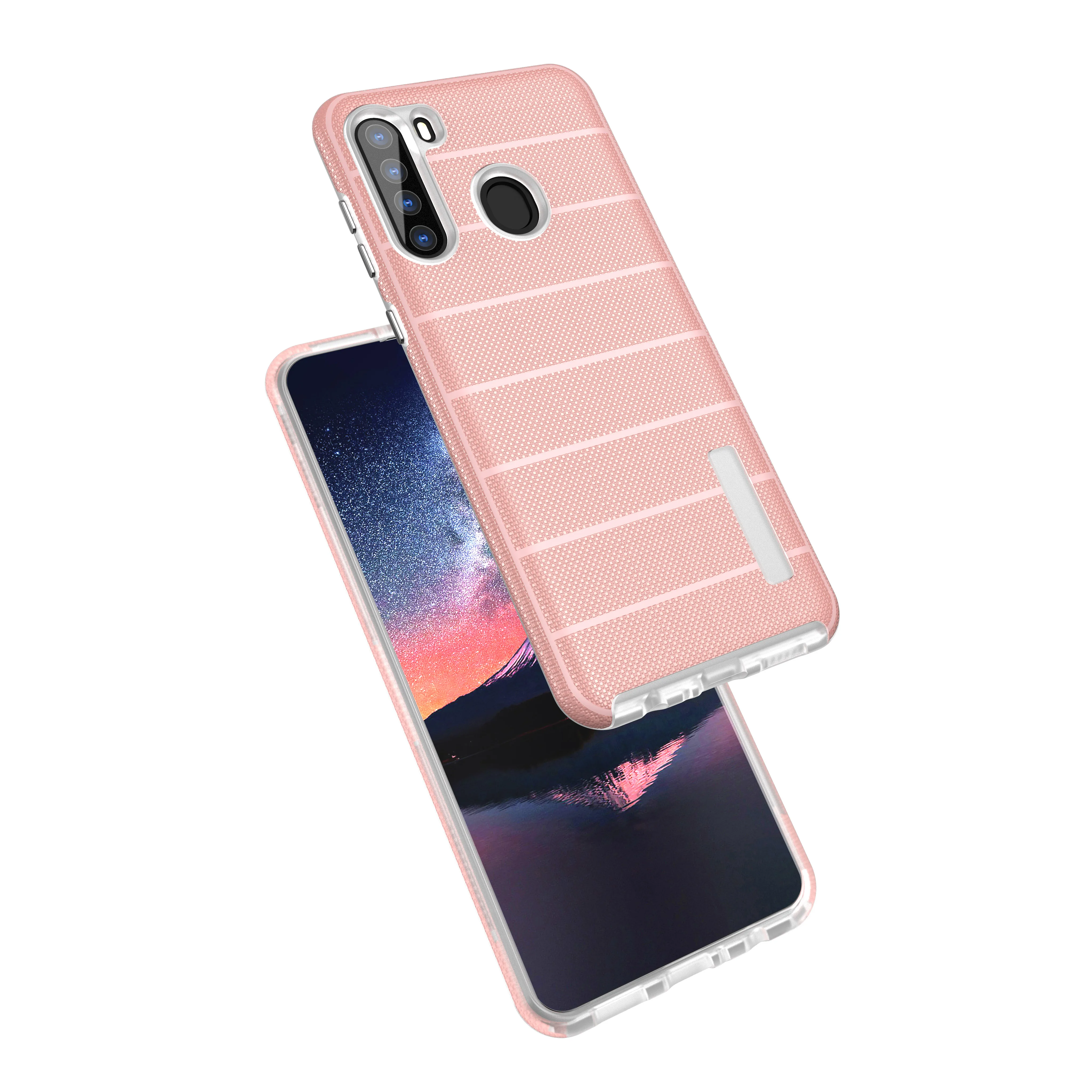 

Anti-Scratch Hybrid TPU PC Phone Case for Samsung A11 Air Cushion Shockproof Mobile Case Cover for Samsung A21, Multi colors