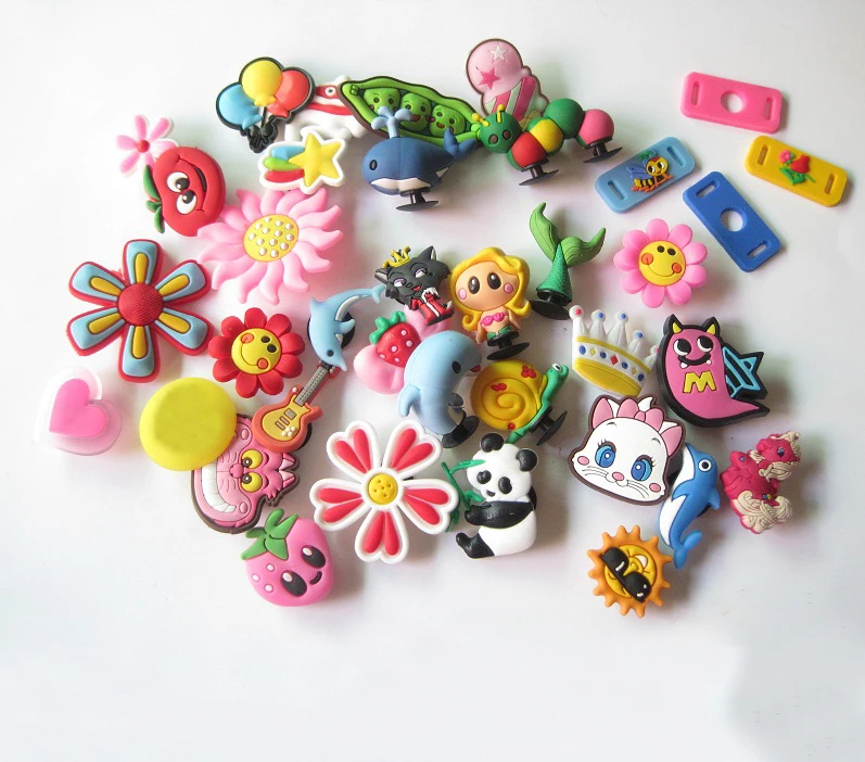 

wholesale pvc shoe ornament rubber clog charms, Stock,or as design