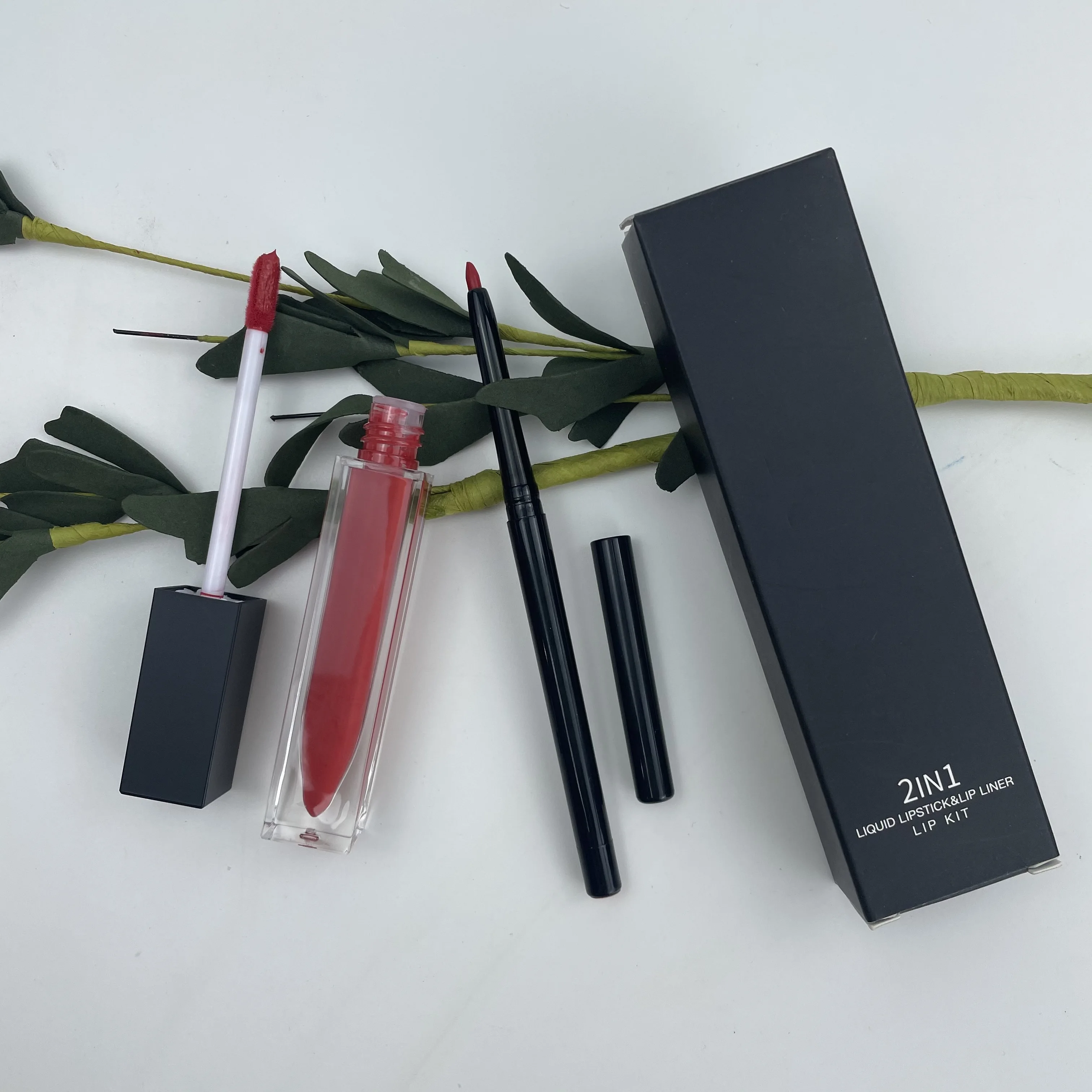 

Hot Sale Matte Liquid Lipstick and Lipliner Kit Private Label Makeup Waterproof Lipstick Set, 12 matte colors lipstick and 12 matte color lip lipner