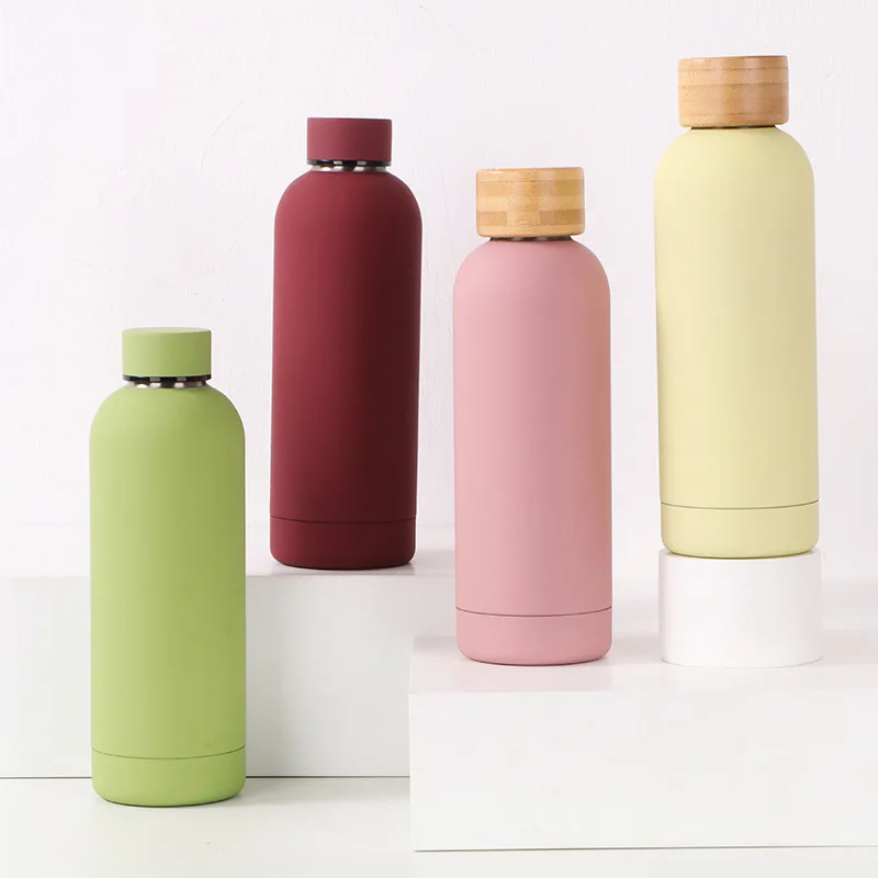 Yeway Best-Selling Tasse Copo Botellas De Agua Spray Rubber Painted Stainless Steel Sport Water Bottles 500ml Sport Yoga Bottle