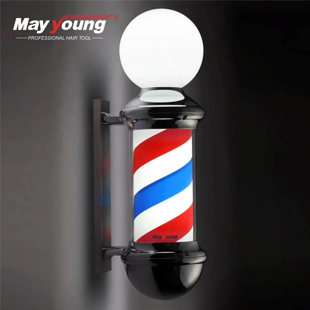 

69CM/ 27.2" Rotating Water Proof 2 light Barber Pole Spinning stripes Hair Salon Open Sign, Customize colors and patterns
